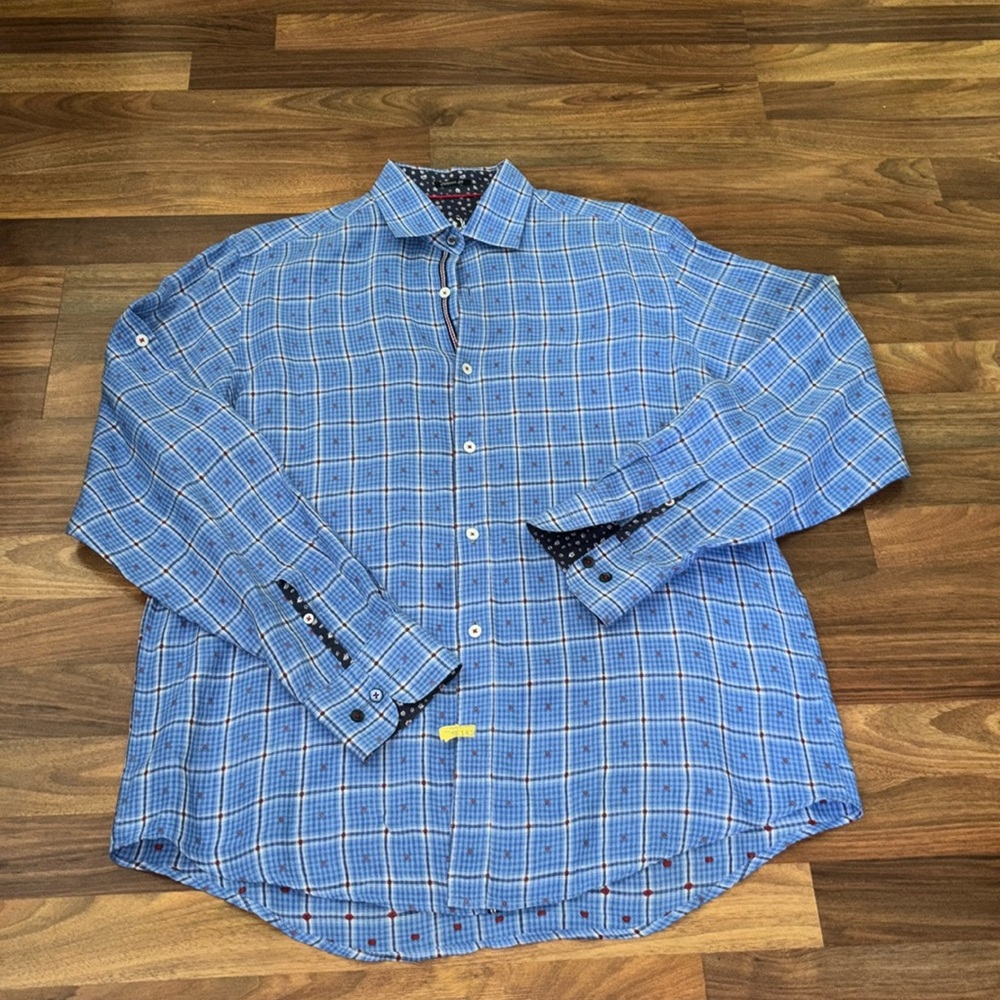 Bugatchi Linen Button-Down Shirt | Men’s Large